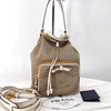 Prada Logo Jacquard Bucket Bag Crossbody 159305614 [P]