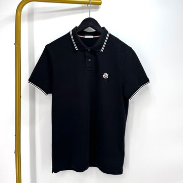 Moncler Short Sleeve Polo T-Shirt Black 159306091 [P]