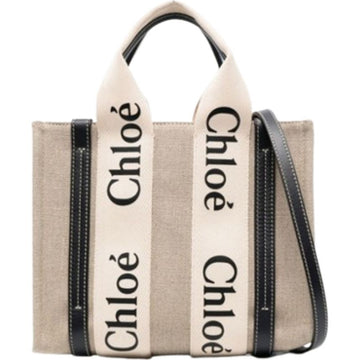CHLOE Woody Small Tote Bag Navy CHC22AS397I26 91J 136029398 [P]