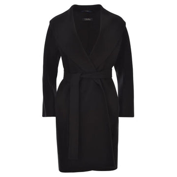 MaxMara 25FW MESSI Belted Wool Coat Black 2529016061 013 149268364 [P]