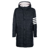 THOM BROWNE Daunenjacke mit Kapuze, diagonale Steppung, Navy, MOD013X 05411 415 139200344 [P]