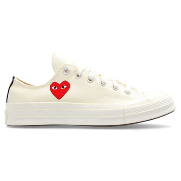 Comme Des Garcons Converse Chuck 70 Low Top Sneakers Ivory stamp: AZ-K128-001-2 139000026 [P]
