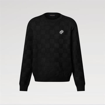 LOUIS VUITTON ウールダミエパターンプルオーバー 159307658 [P]