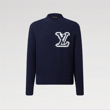LOUIS VUITTON Intarsien-Kreuzkragen Pullover 159307668 [P]
