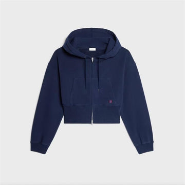 Celine Crop Zip Hoodie - Cotton Fleece 159307925 [P]