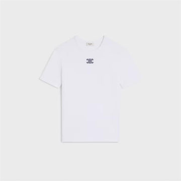 CELINE T-Shirt mit Rundhalsausschnitt aus geripptem Baumwolljersey 159307990 [P]