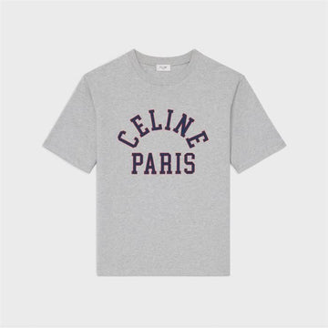 CELINE Lockere T-Shirts - Baumwolljersey RX0TF1242 GLQ1 / Damen Rundhals Kurzarmshirt 159308001 [P]