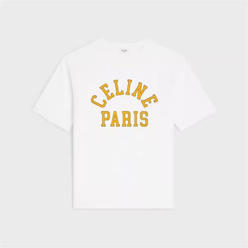 CELINE Lose T-Shirt - Baumwolljersey RX0TF1242 GLQ2 / Damen Rundhalsausschnitt Kurzarmshirt 159308004 [P]