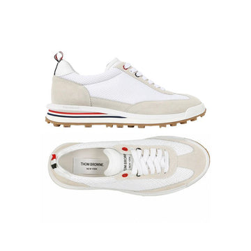 Thom Browne Tech Runner Suede Sneakers White MFD180A 03050 100 159308433 [P]