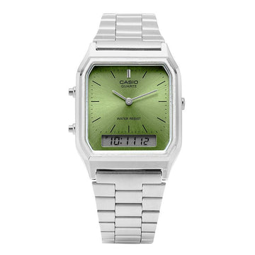 Casio Analog Digital Square Vintage Retro Metal Watch 159326311 [P]
