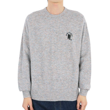 Acne Studios Men's Logo Pullover Alpaca Knit (Light Gray) B60293 DHH 63502390 [P]
