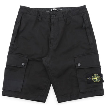 STONE ISLAND Herren Wappen Patch Baumwolle Twill Shorts schwarz L1S15 L100019 S0A10 V0029 151803052 [P]