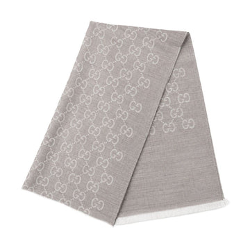 Gucci Scarf Wool Silk Muffler Beige 165904 3G646 9500 159329135 [P]