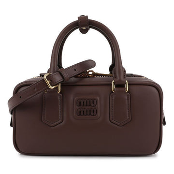 MIU MIU レザー トートバッグ 5BB142-ACR3-F0NBL-OON 157858100 [P]