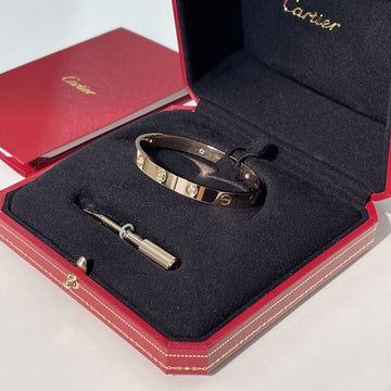 Cartier LOVE Bracelet Classic 4P Semi-Pave Rose Gold 16 159329936 [P]
