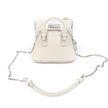 MAISON MARGIELA グレー グレインレザー 5AC Classique ベビーショルダーバッグ 159331351 [P]