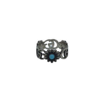 Gucci Double G Flower 925 Sterling Silver Ring Size 18 159344563 [P]