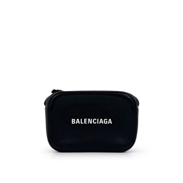 BALENCIAGA エブリデイ ロゴ レザー カメラバッグ クロスバッグ ブラック 552372 159344925 [P]