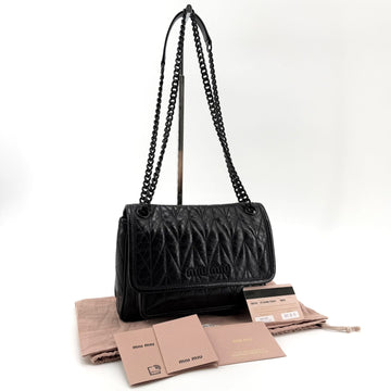MIU MIU マトラッセ キルティング チェーン ショルダーバッグ 5BD161 159344977 [P]