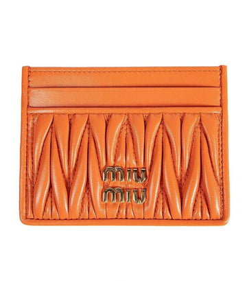 Miu Miu Matelassé Card Holder Wallet Orange 5MC076 AFPP F0049 159347978 [P]