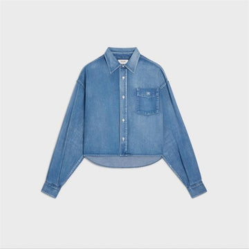 CELINE Bluse - Baumwoll-Denim 159348183 [P]