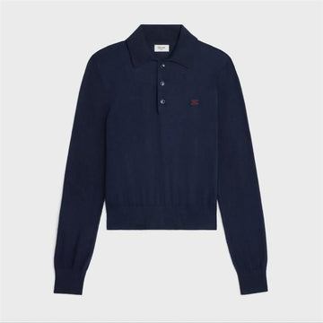 Celine Sweater - Fine Cotton RY0TD3B20 07MR / Women's Collar Long Sleeve T-Shirt 159348193 [P]