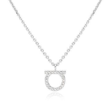 Salvatore Ferragamo Gancini Brass Large Women's Necklace 76 0132 0696657 47344447 [P]