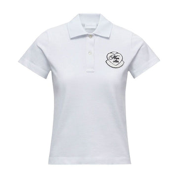 MONCLER Big Logo Polo T-Shirt Weiß 8A00005 89A16 00A 140621178 [P]