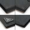 PRADA Kartenetui mit dreieckigem Logo aus schwarzem Saffiano-Leder 2MC101 159351043 [P]