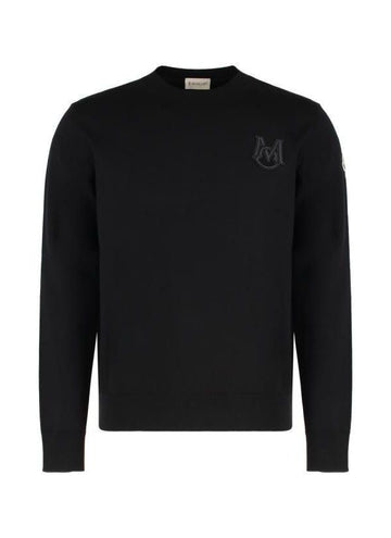 MONCLER Monogram-Cotton-Sweater 25FW Schwarz 152205321 [P]