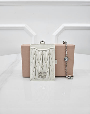 Miu Miu Matelasse Crystal Card Holder 5MC016 159352406 [P]