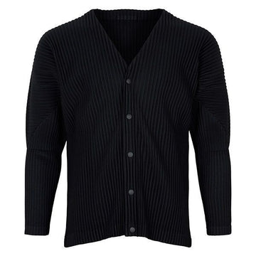 ISSEY MIYAKE Herren Plissee Basic V-Ausschnitt Cardigan HP66JL541 15 156245727 [P]