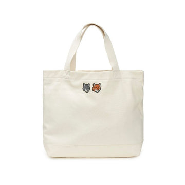 Maison Kitsune Women's Double Fox Head Tote Bag Ecru OW511CFWW0096-P700 152318963 [P]