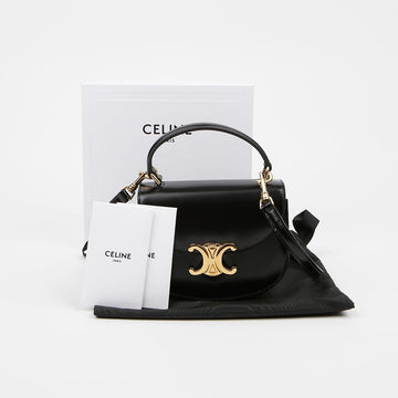 CELINE ミニ トート ショルダーバッグ ブラック 159021635 [P]