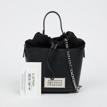 MAISON MARGIELA 5AC スモール レザー バケツ バッグ ブラック 158793249 [P]