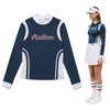 MALBON GOLF Langarm-T-Shirt mit Mock-Neck in Navy M2122PTL14 159356807 [P]