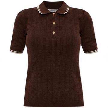 MONCLER Karo- und Logo-Muster Baumwoll-Polohemd 156187385 [P]