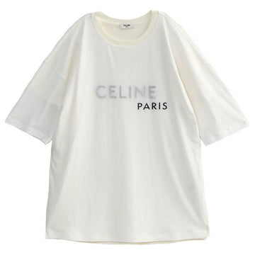 CELINE DOPPELSCHICHTIGES T-SHIRT AUS FEINEM BAUMWOLLE-JERSEY 156182486 [P]