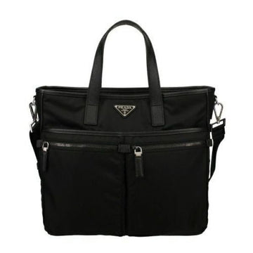 PRADA 26SS リナイロンおよびサフィアーノレザー トートバッグ 159384717 [P]
