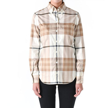 BURBERRY Karo-Muster Baumwollhemd Beige 8056856 146649139 [P]