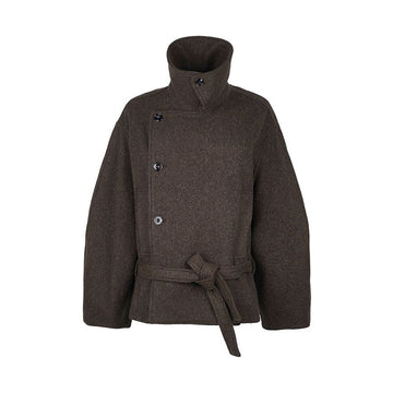 LEMAIRE ウールアルパカショートラップコート 159404244 [P]