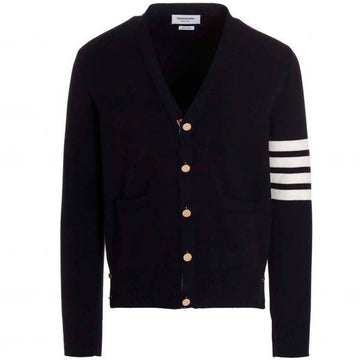 THOM BROWNE コットンミラノステッチ4バーVネックカーディガン 121380691 [P]