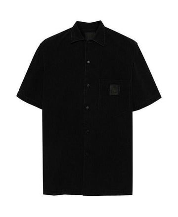 Givenchy Logo Patch Cotton Short Sleeve Shirt 151056297 [P]