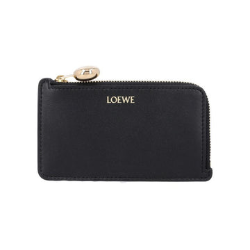 LOEWE 財布 1100 シャイニーナパ ジッパー 女性用カード財布 159406694 [P]