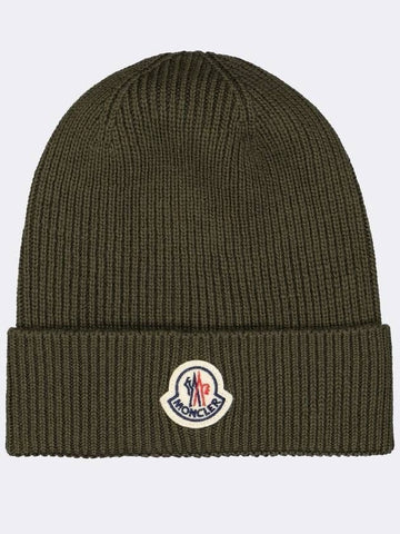 MONCLER ロゴパッチ ウールビーニー 151062087 [P]