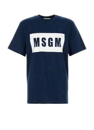 MSGM ボックスロゴ半袖Tシャツ 151062228 [P]