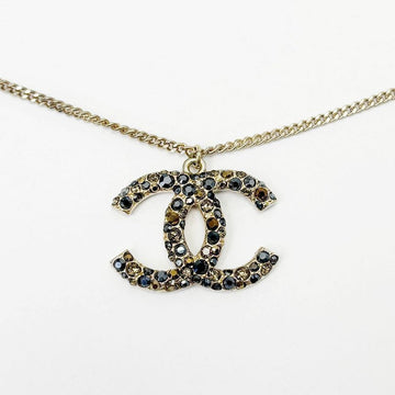 CHANEL Big CC Logo Coco Cubic Gold Necklace Pendant 4VCHA16043 120066810 [P]