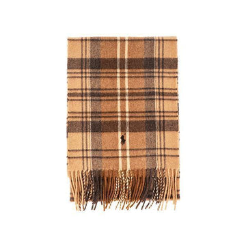 Polo Ralph Lauren Fringed Pony Plaid Check Scarf 118578385 [P]