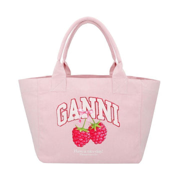 GANNI Tote Bag Frau Medium Raspberry Logo 157825387 [P]