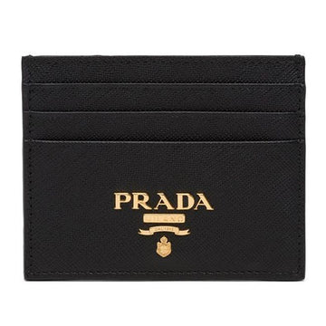 Prada Card Holder Saffiano Logo Black 44726771 [P]